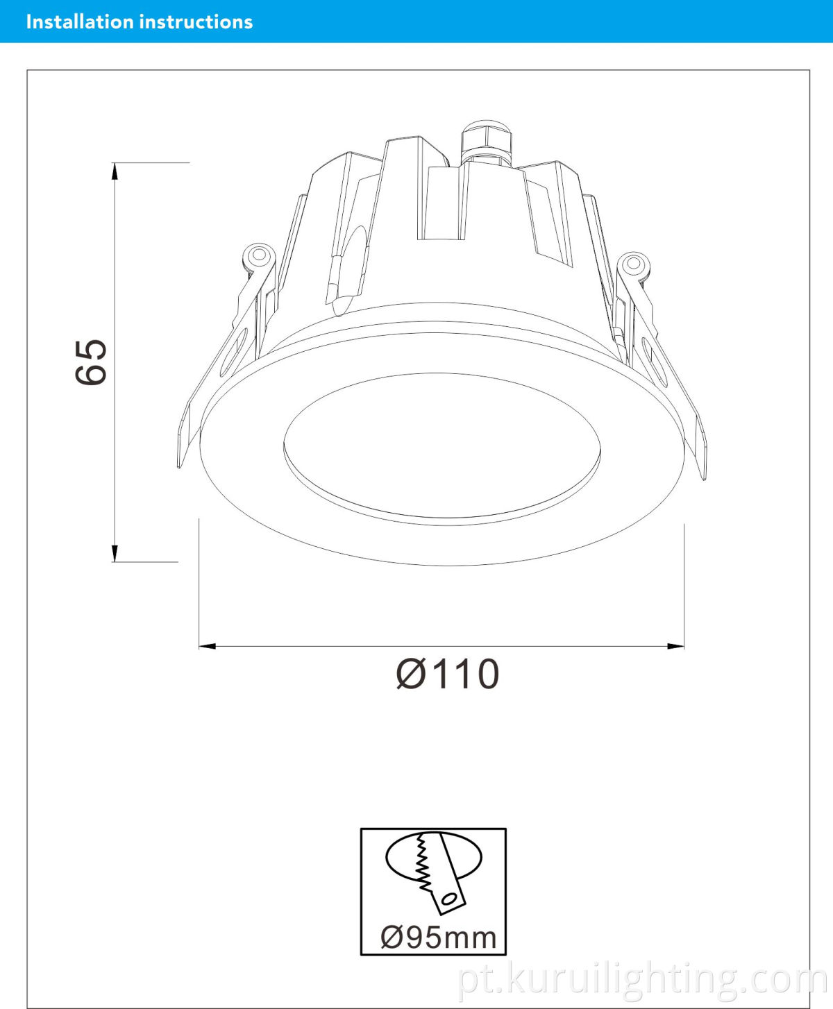 15W Led Downlight Size